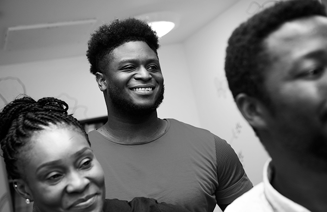 Black and white group image Elysium Healthcare employees